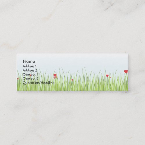 Poppy Field - Skinny Business Cards