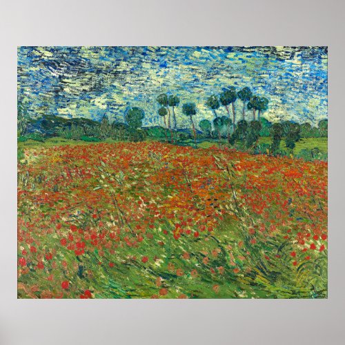 Poppy field Vincent Gogh  Poster