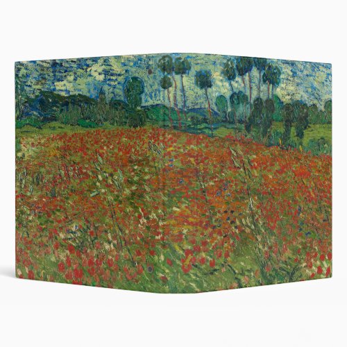 Poppy Field _ Vincent van Gogh 3 Ring Binder