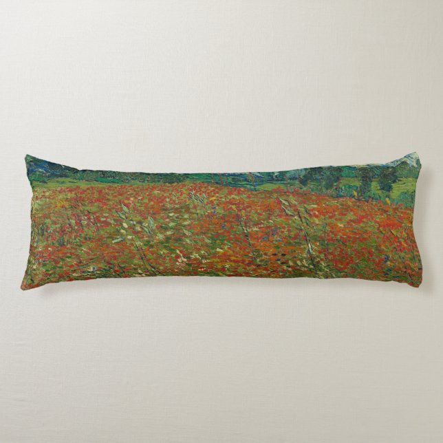 Poppy Field - Vincent van Gogh Body Pillow (Front)