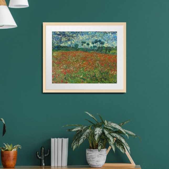 Poppy Field | Vincent van Gogh Framed Art (Living Room 2)