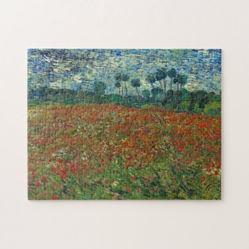 Poppy Field Vincent Van Gogh Jigsaw Puzzle