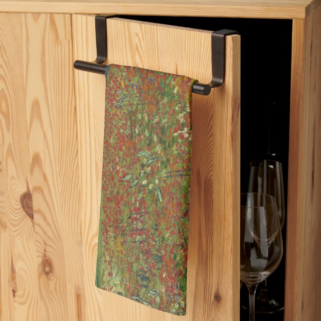 Poppy Field - Vincent van Gogh Kitchen Towel (Thirds Fold)