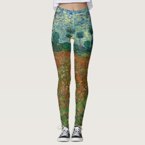 Poppy Field - Vincent van Gogh Leggings