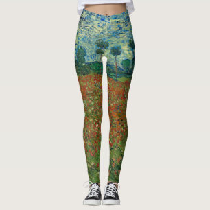 Poppy Field - Vincent van Gogh Leggings