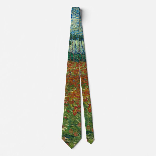 Poppy Field - Vincent van Gogh Neck Tie (Front)
