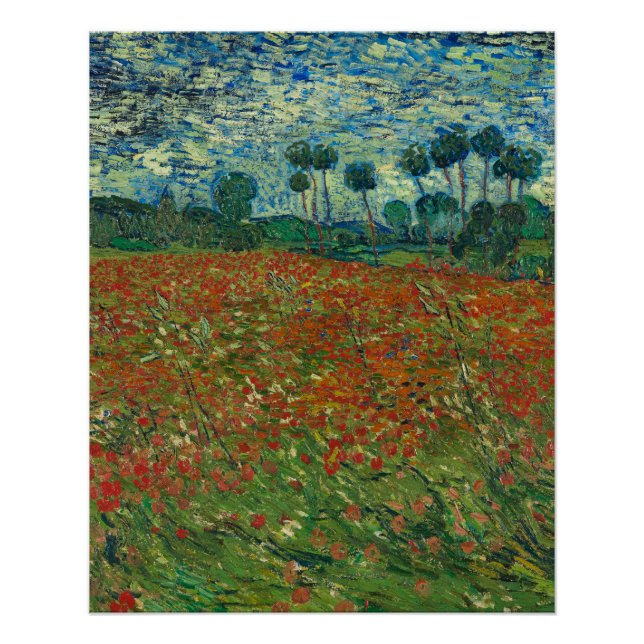 Poppy Field - Vincent van Gogh Poster (Front)