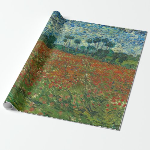 Poppy Field _ Vincent van Gogh Wrapping Paper