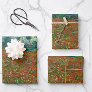 Poppy Field - Vincent van Gogh Wrapping Paper Sheets