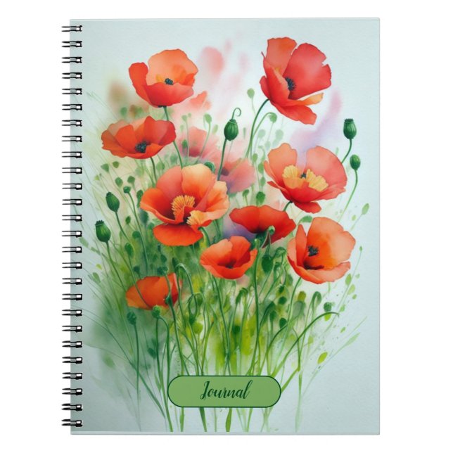 Poppy field, watercolor - notebook (Front)