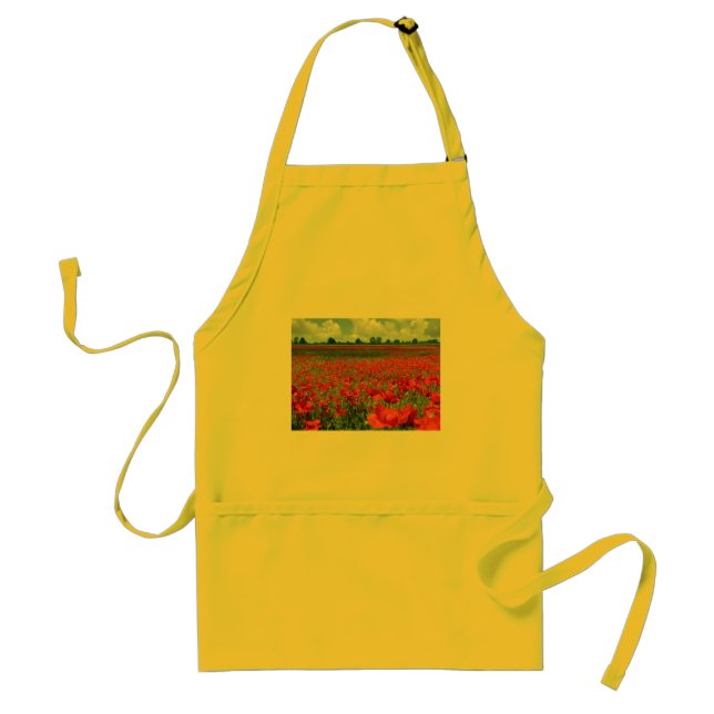 Poppy Fields Adult Apron (Front)