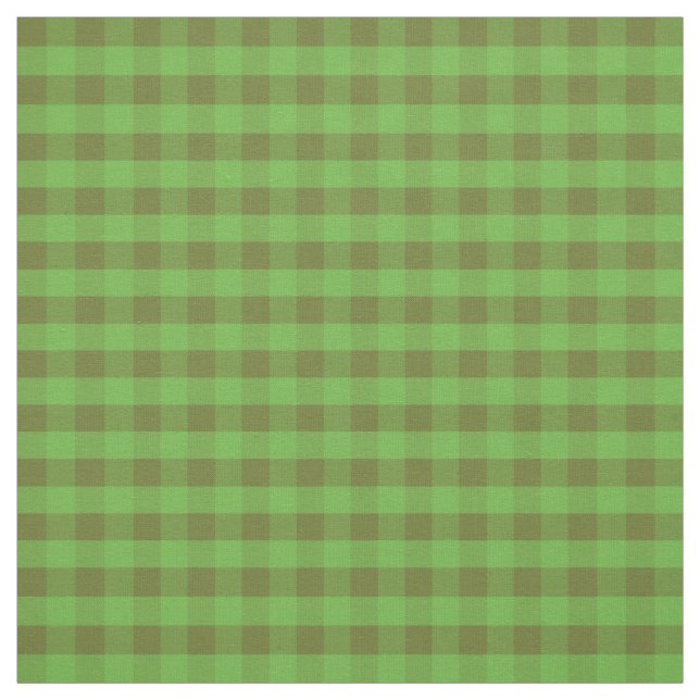 Poppy Fields Green Check Gingham Pattern Fabric (Swatch)