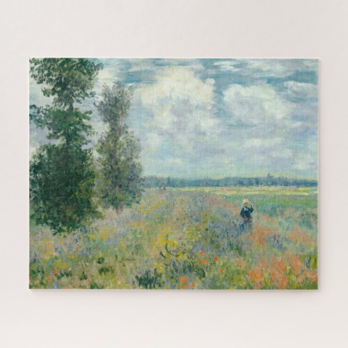 Poppy Fields near Argenteuil by Claude Monet Jigsaw Puzzle