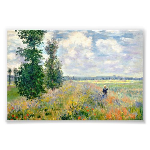 Poppy Fields near Argenteuil by Claude Monet Photo Print