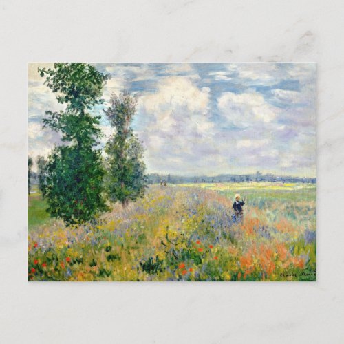 Poppy Fields near Argenteuil by Claude Monet Postcard