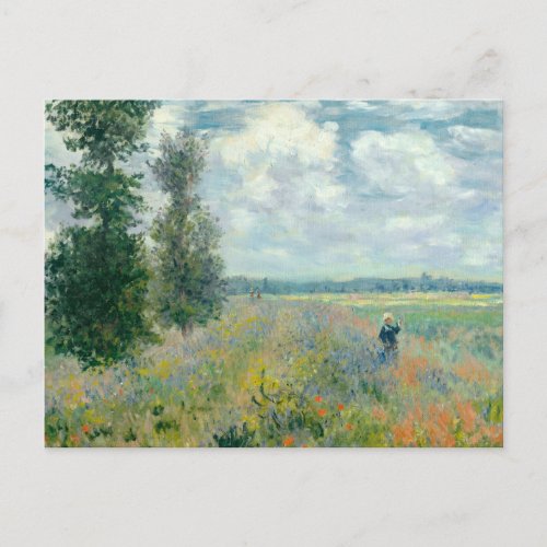 Poppy Fields near Argenteuil by Claude Monet Postcard