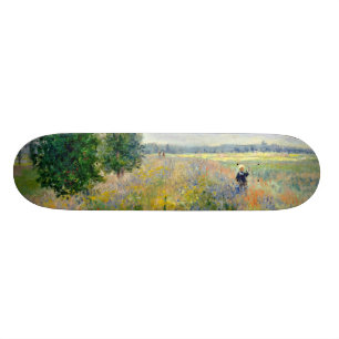 Poppy Fields near Argenteuil by Claude Monet Skateboard