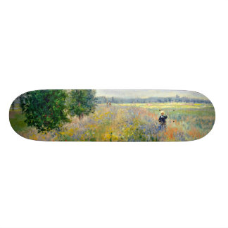 Poppy Fields near Argenteuil by Claude Monet Skateboard