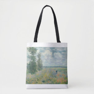 Poppy Fields near Argenteuil by Claude Monet Tote Bag