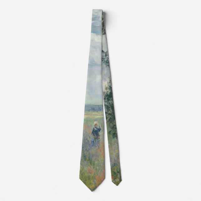 Poppy Fields near Argenteuil - Claude Monet Neck Tie (Front)