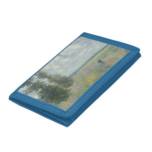 Poppy Fields near Argenteuil - Claude Monet Tri-fold Wallet