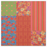 Poppy Fields Patterns Faux Patchwork Fabric