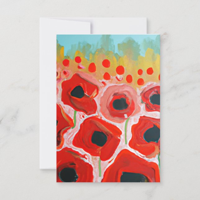 Poppy Fields Thank You Card (Front)