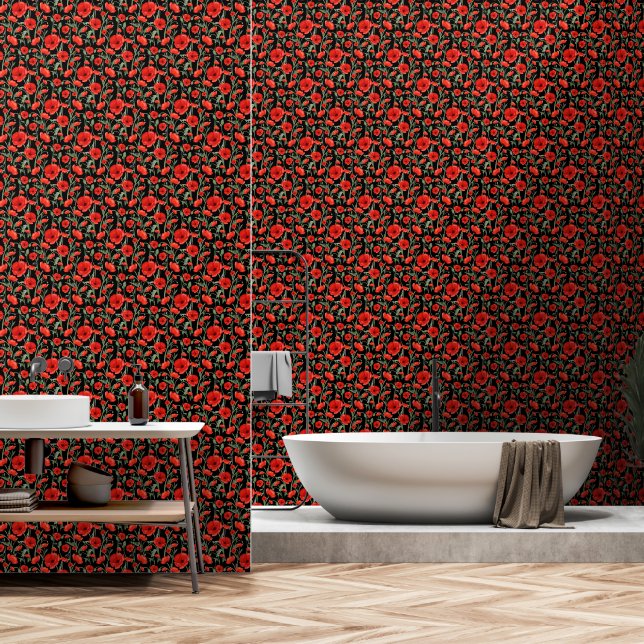 Poppy Fields Wallpaper (Bathroom)