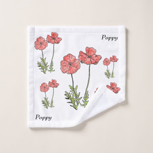 Poppy Flannel Wash Cloth (Wash Cloth)