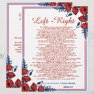 Poppy Floral Baby Shower Left - Right