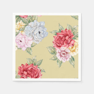 Poppy floral bridal shower bundle napkins