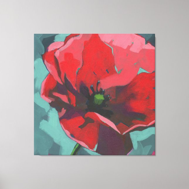Poppy Floral Canvas Print (Front)