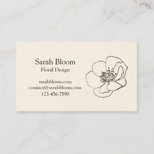 Poppy Flower Business Card