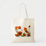 Poppy Flower Floral Weddings Bridesmaid Gift Favor Tote Bag<br><div class="desc">Printed with pretty and colorful artistic image of orange watercolor poppy flowers in solid white background.</div>