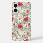 Poppy Flower Garden Pattern iPhone 16 Case