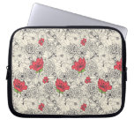 Poppy Flower Garden Pattern Laptop Sleeve