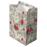 Poppy Flower Garden Pattern Medium Gift Bag