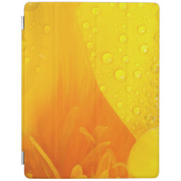 Poppy flower macro with beautiful water drops iPad smart cover