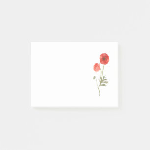 Poppy Flower Post-it Notes