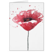 Poppy flower, watercolor (Front)