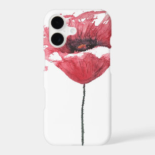 Poppy flower, watercolor iPhone 17 case