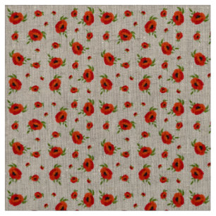 Poppy Flowers Fabric