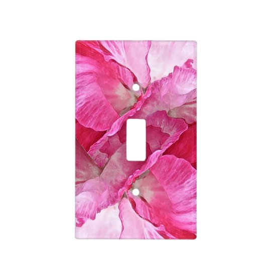 Poppy Flowers Floral Pink Red Light Switch Cover Zazzle Com