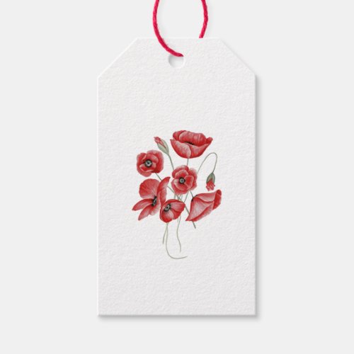 Poppy Flowers Gift Tags