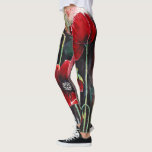 Poppy Flowers In Watercolor  Leggings<br><div class="desc">Red poppy flowers watercolor art. Colorful botanical design,  suitable for anyone who loves poppy flowers,  botanical arts,  plants,  nature,  red flowers,  colorful arts,  cute illustrations and watercolor arts. Can be a beautiful gift. Please check the full collection for matching items. Thank you :)</div>