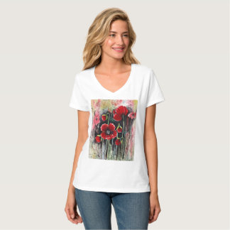 Poppy Flowers In Watercolor  T-Shirt