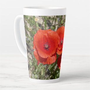 POPPY FLOWERS LATTE MUG