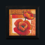 Poppy Flowers on Tan and Orange Background Gift Box<br><div class="desc">You can almost feel the texture of the petals on these poppy flowers painted by Tim O'Toole. They blend perfectly with the tan and orange background,  creating a splendidly poetic vision. Buy it for your home or give it as a gift!</div>