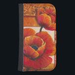 Poppy Flowers on Tan and Orange Background Wallet Phone Case For Samsung Galaxy S4<br><div class="desc">You can almost feel the texture of the petals on these poppy flowers painted by Tim O'Toole. They blend perfectly with the tan and orange background,  creating a splendidly poetic vision. Buy it for your home or give it as a gift!</div>