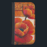 Poppy Flowers on Tan and Orange Background Wallet Phone Case For Samsung Galaxy S4<br><div class="desc">You can almost feel the texture of the petals on these poppy flowers painted by Tim O'Toole. They blend perfectly with the tan and orange background,  creating a splendidly poetic vision. Buy it for your home or give it as a gift!</div>